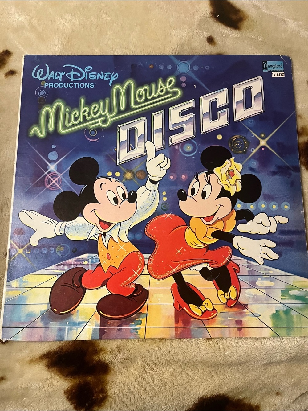 Disney Mickey Mouse Disco Vinyl Record - Blue, Red, Yellow, Black